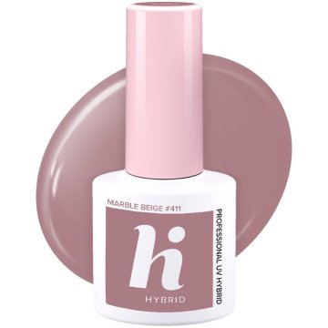 shumee Hi Hybrid hibridni lak za nohte št. 411 marmorno bež 5 ml