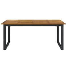 shumee Vrtna miza z nogami U oblike 180x90x75 cm trden akacijev les