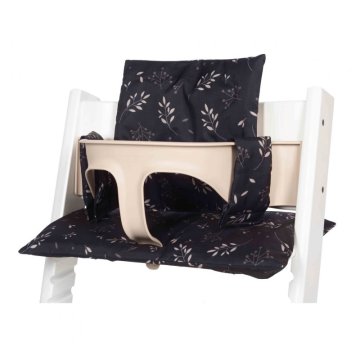 Dooky polnila stolovSeat Cushion Set Romantic Leaves Black