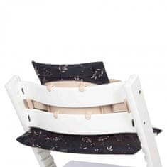 Dooky polnila stolovSeat Cushion Set Romantic Leaves Black