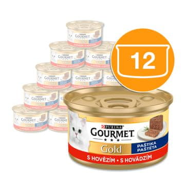 Gourmet GOLD goveja pašteta, 12x85 g