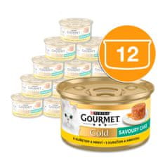 Gourmet GOLD Savoury Cake piščanec, 12x85 g