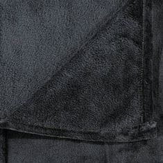 Greatstore Odeja črna 200x240 cm poliester