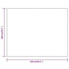 Vidaxl Odeja krem 200x240 cm poliester