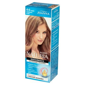 shumee Joanna Naturia Super svetlo blond posvetljevalec za pramene in balayage 4-6 tonov 1 paket.