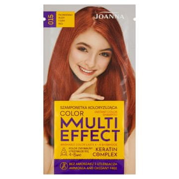 shumee Joanna Multi Effect Color Keratin Complex šampon 15 - ognjeno rdeča 35 g