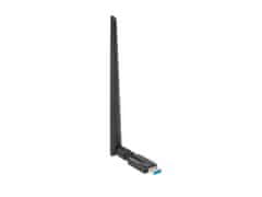 Lanberg Lanberg NC-1200-WIE notranja WLAN mrežna kartica, 1200 Mbit/s, dvojni pas, črna, USB 3.2, podpora za Windows, Mac, Linux