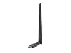 Lanberg Lanberg NC-1200-WIE notranja WLAN mrežna kartica, 1200 Mbit/s, dvojni pas, črna, USB 3.2, podpora za Windows, Mac, Linux
