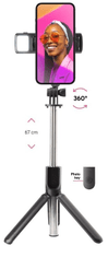 SBS univerzalni selfie tripod z LED lučko
