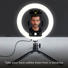 SBS selfie obroč z lučko in stojalom, 20 cm