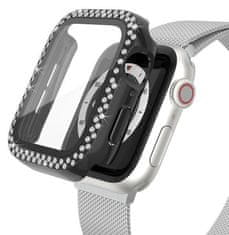 Brez skrbi Bling Bumper ohišje Apple Watch 45mm, črno