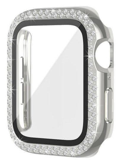 Worryfree Bling Bumper ohišje Apple Watch, 45mm, srebrno