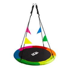 Aga Viseči gugalni obroč 110 cm Šestbarvni z zastavami