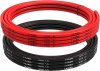 14 AWG Fleksibilna električna žica 5 metrov [2,5 m črna in 2,5 m rdeča] Pločevinka bakrena žica kabel Visoka temperaturna odpornost