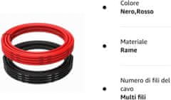 YUNIQUE GREEN-CLEAN Silikonski kabel 12 AWG Fleksibilna električna žica 5 metrov [2,5 m črna in 2,5 m rdeča] Pločevinka bakrena žica kabel Visoka temperaturna odpornost