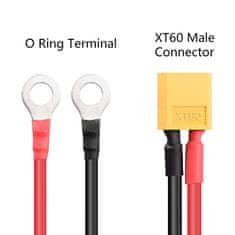 YUNIQUE GREEN-CLEAN XT60 A O Obročni terminalski kabel, XT60 moški A O obročni konektorski kabel, z 1 Mt 12AWG silikonsko žico, za RC Lipo Baterija FPV Drone Racing (1M)