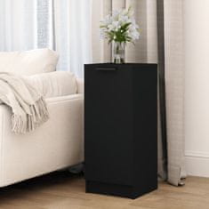 Vidaxl Komoda črna 30x30x70 cm inženirski les