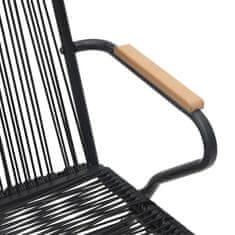 Vidaxl Vrtni stoli 2 kosa črni 58x59x85,5 cm PVC ratan