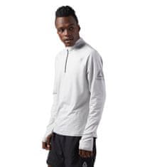 Reebok Športni pulover bela 176 - 181 cm/M Reflective Speedwick Quarter Zip