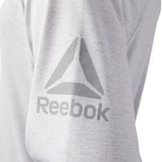 Reebok Športni pulover bela 176 - 181 cm/M Reflective Speedwick Quarter Zip