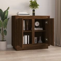 Vidaxl Komoda rjav hrast 80x34x75 cm inženirski les