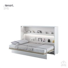 Trianova Postelja v omari Lenart - Bed Concept 05 - 120x200 cm - bela sijaj