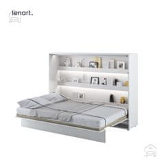 Trianova Postelja v omari Lenart - Bed Concept 04 - 140x200 cm - bela sijaj 