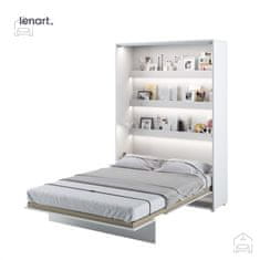 Trianova Postelja v omari Lenart - Bed Concept 01 - 140x200 cm – bela sijaj