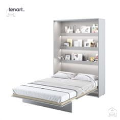 Trianova Postelja v omari Lenart - Bed Concept 01 - 140x200 cm - siva