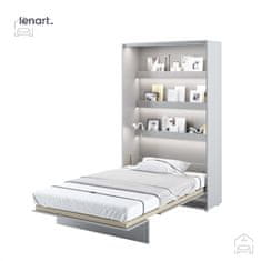 Trianova Postelja v omari Lenart - Bed Concept 02 - 120x200 cm - siva