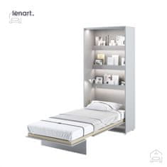 Trianova Postelja v omari Lenart - Bed Concept 03 - 90x200 cm - siva