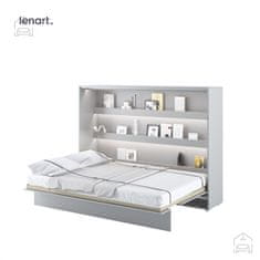 Trianova Postelja v omari Lenart - Bed Concept 04 - 140x200 cm - siva