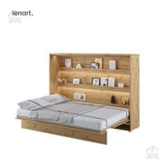 Trianova Postelja v omari Lenart - Bed Concept 04 - 140x200 cm - artisan hrast 