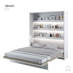Trianova Postelja v omari Lenart - Bed Concept 13 - 180x200 cm - bela