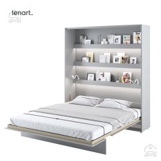 Trianova Postelja v omari Lenart - Bed Concept 13 - 180x200 cm - siva