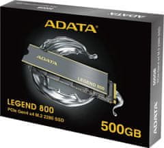 A-Data LEGEND 800/500GB/SSD/M.2 NVMe/Black/3R