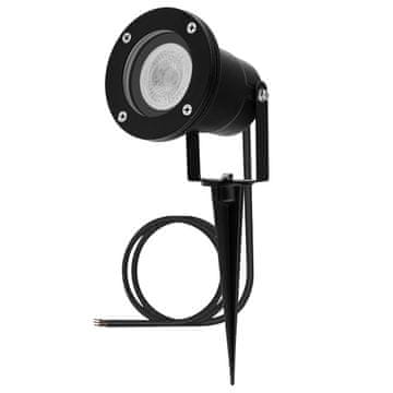 LUMILED Vrtna svetilka LED GU10 vodotesna HORTI črna z 25cm kabla