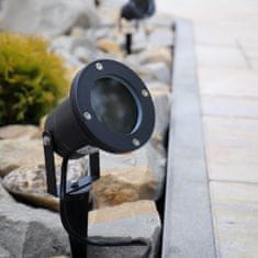 LUMILED Vrtna svetilka LED GU10 vodotesna HORTI črna z 25cm kabla