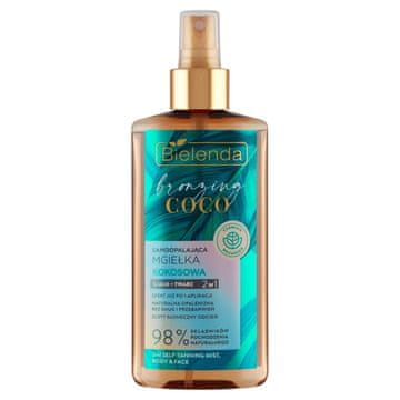 shumee Bielenda Bronzing Coco samoporjavitvena meglica s kokosom za telo in obraz 2v1 150 ml