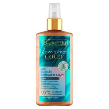 shumee Bielenda bronzer Coco zlati osvetljevalni eliksir za telo 150 ml