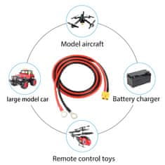 XT60 A O Obročni terminalski kabel, XT60 ženski O obročni konektorski kabel, z 1Mt 12AWG silikonsko žico, za RC Lipo Baterija FPV Drone Racing (1Mt)