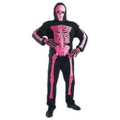 Widmann Moški Pustni Kostum Neon Skeleton Roza, L