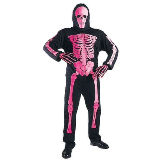 Widmann Moški Pustni Kostum Neon Skeleton Roza