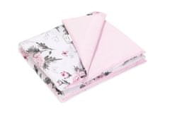 Inny Otroški komplet bombažni kokon 5v1 Pink Flowers - KNP-Z5-PF-S-B