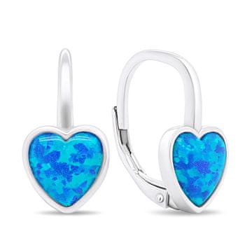 Brilio Silver Romantični srebrni uhani s sintetičnimi opali EA388WB