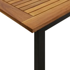 shumee Vrtna miza z nogami U oblike 180x90x75 cm trden akacijev les