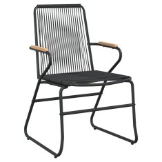 Vidaxl Vrtni stoli 2 kosa črni 58x59x85,5 cm PVC ratan