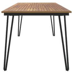 Vidaxl Vrtna miza z nogami V oblike 180x90x75 cm trden akacijev les