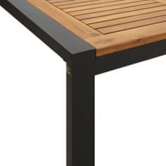 shumee Vrtna miza z nogami U oblike 200x90x75 cm trden akacijev les