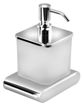 SAPHO FLORI Kromirani Dozirnik Mila, 300ml, Mlečno Steklo